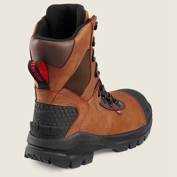 Mens Red Wing Crv™ - 8-inch Waterproof Soft Toe - Work Boots Brown/Black - MPZ398527